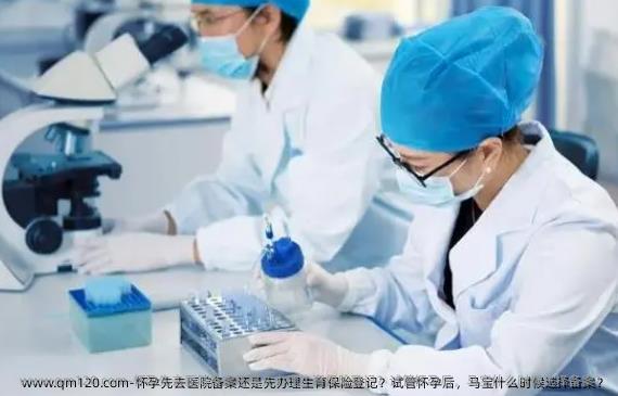 怀孕先去医院备案还是先办理生育保险登记？试管怀孕后，马宝什么时候选择备案？