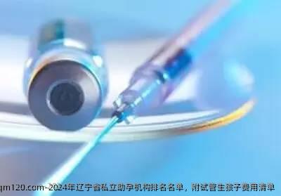 2024年辽宁省**排名名单，附试管生孩子费用清单