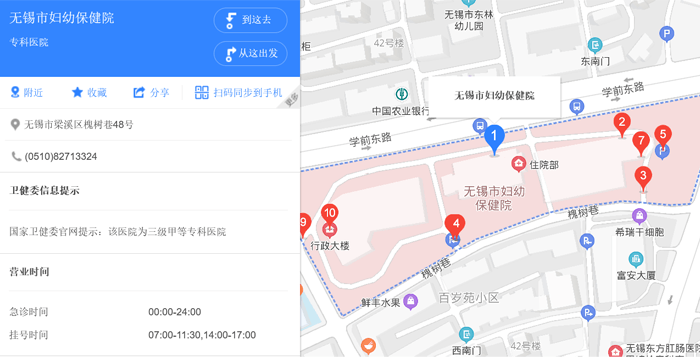 无锡妇幼保健院地址
